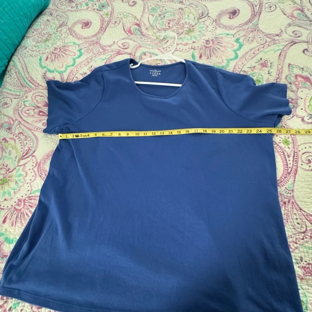 The Outfitters by Lands’ End Royal Blue and White Short Sleeve Tees 3x - Picture 11 of 16